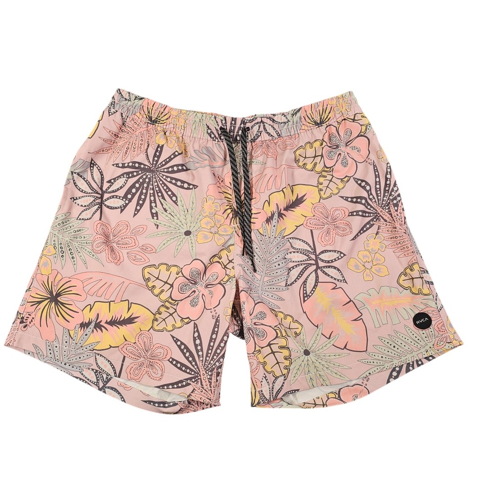 RVCA Mens Tropical Floral‎ Swim Trunks Board Shorts Size Large California Surf